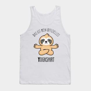 Offizielles Yogashirt Lustiges Yoga Faultier Tank Top